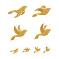 Flying Bird Logo Vector