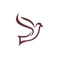 Flying bird modern simple logo