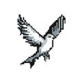 Flying Bird Pixel Art Vector Royalty Free Stock Photo