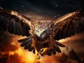 Ai Generated illustration Wildlife Concept of A flying bird of prey Royalty Free Stock Photo