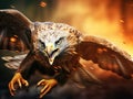 Ai Generated illustration Wildlife Concept of A flying bird of prey Royalty Free Stock Photo