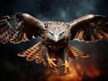 Ai Generated illustration Wildlife Concept of A flying bird of prey Royalty Free Stock Photo