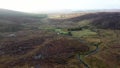 Flying through the bluestack mountains above the Owentocker River in Donegal - Ireland