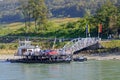 Flying bridge in the Danube valley