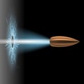 Flying bullet Royalty Free Stock Photo