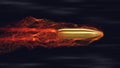 Flying bullet with trails Royalty Free Stock Photo