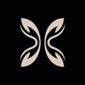 Flying butterfly elegant minimalist logo design