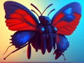 Flying Butterfly, Generative AI Illustration