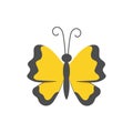 Flying butterfly icon. Flat illustration of a flying butterfly vector icon Royalty Free Stock Photo
