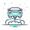 Mix icon for Flying Car, hover and transport Royalty Free Stock Photo