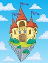 Flying castle theme image 2 Royalty Free Stock Photo
