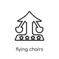 Flying chairs icon from Circus collection. Royalty Free Stock Photo