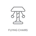 Flying chairs linear icon. Modern outline Flying chairs logo con Royalty Free Stock Photo