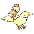 Flying chicken Royalty Free Stock Photo