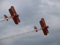 The flying circus aerobatic team performing stunts during the philippine hot air balloon festival in clark pampanga