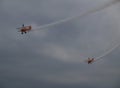 The flying circus aerobatic team performing in the philippine hot air balloon festival in clark angeles city pampanga 2018
