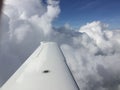 Flying Cirrus in a weather - pilot view