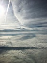 Flying between cloud layers Royalty Free Stock Photo
