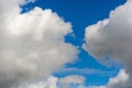 Flying clouds and blue sky during monsoon season