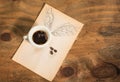 Flying cup of coffee. Royalty Free Stock Photo