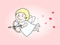 Flying cupid Royalty Free Stock Photo