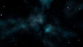 Flying into Cyan Nebula Space