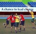 Flying Disc Competition - Australia versus England Royalty Free Stock Photo