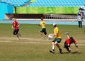 Flying Disc Competition - Australia versus England Royalty Free Stock Photo
