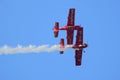 Flying display and aerobatic show of Zelazny group in Malopolski Piknik Lotniczy (Air festival), Krakow Royalty Free Stock Photo