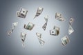 Flying Dollar Banknotes Royalty Free Stock Photo