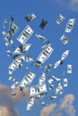 Flying dollars Royalty Free Stock Photo