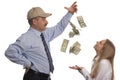 Flying dollars Royalty Free Stock Photo