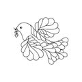 A flying dove. Bird. Symbol for international peace and freedom Royalty Free Stock Photo