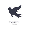 flying dove icon. isolated flying dove icon vector illustration from animals collection. editable sing symbol can be use for web Royalty Free Stock Photo