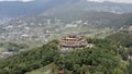 Nepal, Kathmandu. Kopan monastery. Aerial footage