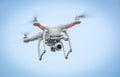 Flying drone with camera Royalty Free Stock Photo
