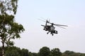 Flying dutch Apache attack helicopter