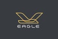 Flying Eagle Bird Logo Airlines design vector. Geo