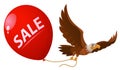 Flying eagle holds sale balloon