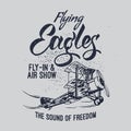 Flying Eagles air show vector illustration.