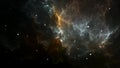 Flying through expanding nebula and star fields in deep space