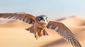 Flying falcon in the nature background. Generative AI Royalty Free Stock Photo