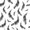 Flying feathers plumage seamless background