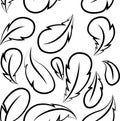 Flying feathers seamless pattern. Vector design template Royalty Free Stock Photo