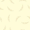 Flying feathers seamless vector illustration pattern.
