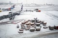 Sheremetyevo Airport in winter. Moscow, Russia.