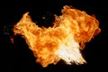 Flying fire ball. Royalty Free Stock Photo