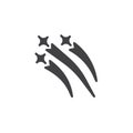 Flying firework stars vector icon