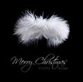 Flying fluffy christmas angel Royalty Free Stock Photo
