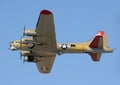 Flying Fortress bomber in flight Royalty Free Stock Photo